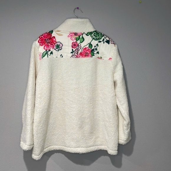 NWOT LILLY PULITZER Wallen Sherpa Half Zip Jacket SIZE M L - Picture 3 of 5